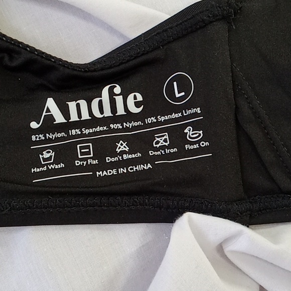 NEW Andie Bikini Large Swim Vacation The Sicily Top Black ZP Swimwear - Picture 4 of 4